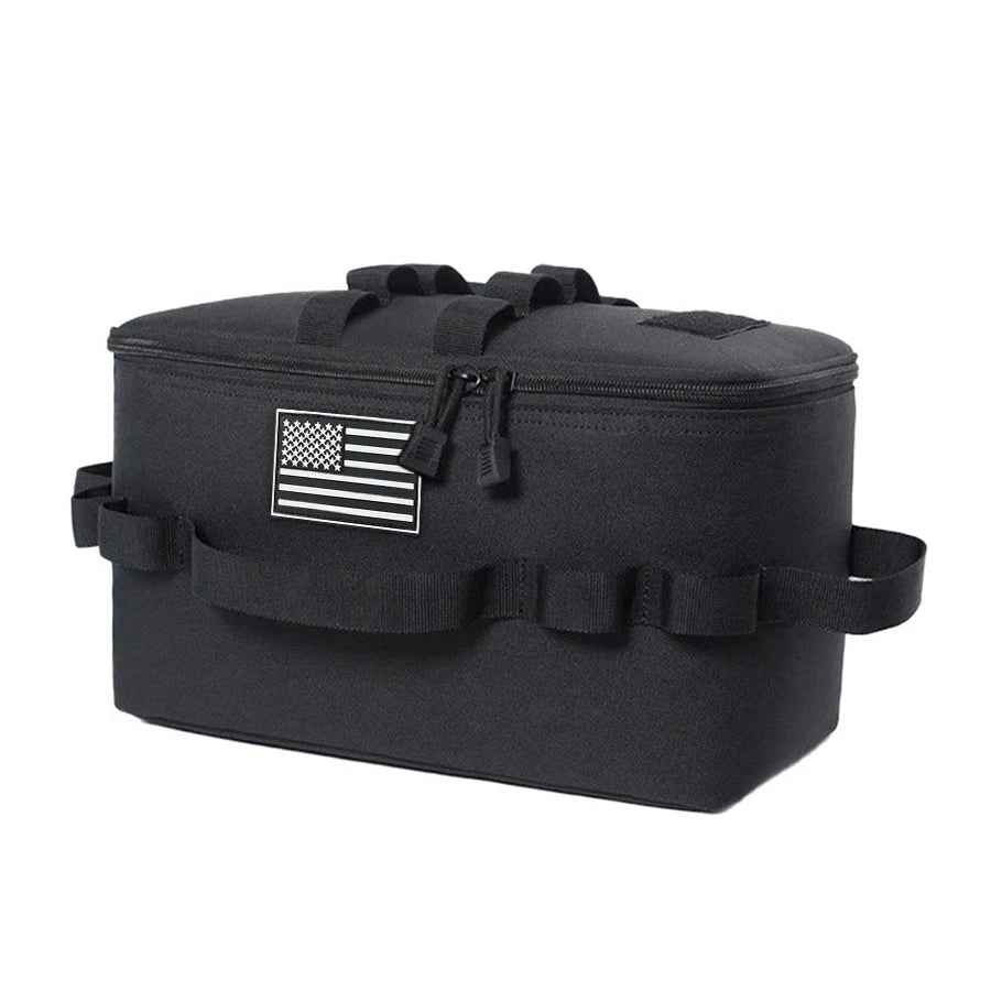 Portable Camping Cookware Storage Bag Detachable Divider Outdoor Picnic Tableware Organizer Bag Large Capacity Travel Kitchen Ge