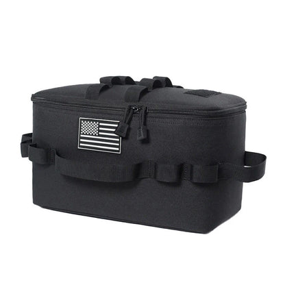 Portable Camping Cookware Storage Bag Detachable Divider Outdoor Picnic Tableware Organizer Bag Large Capacity Travel Kitchen Ge