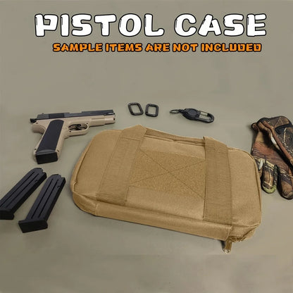 Tactical Pistol Gun Case,Airsoft Pistol Pouch， Padded Handgun bag Double Pistol Wallet  Rectangle Handgun Pouch