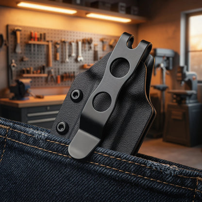 1PC Outdoor Tool Sheath Back Waist Clip DIY Reinforced Pocket Carry Clip Multi-purpose Hunting Gear Belt Fix Storage Accessories
