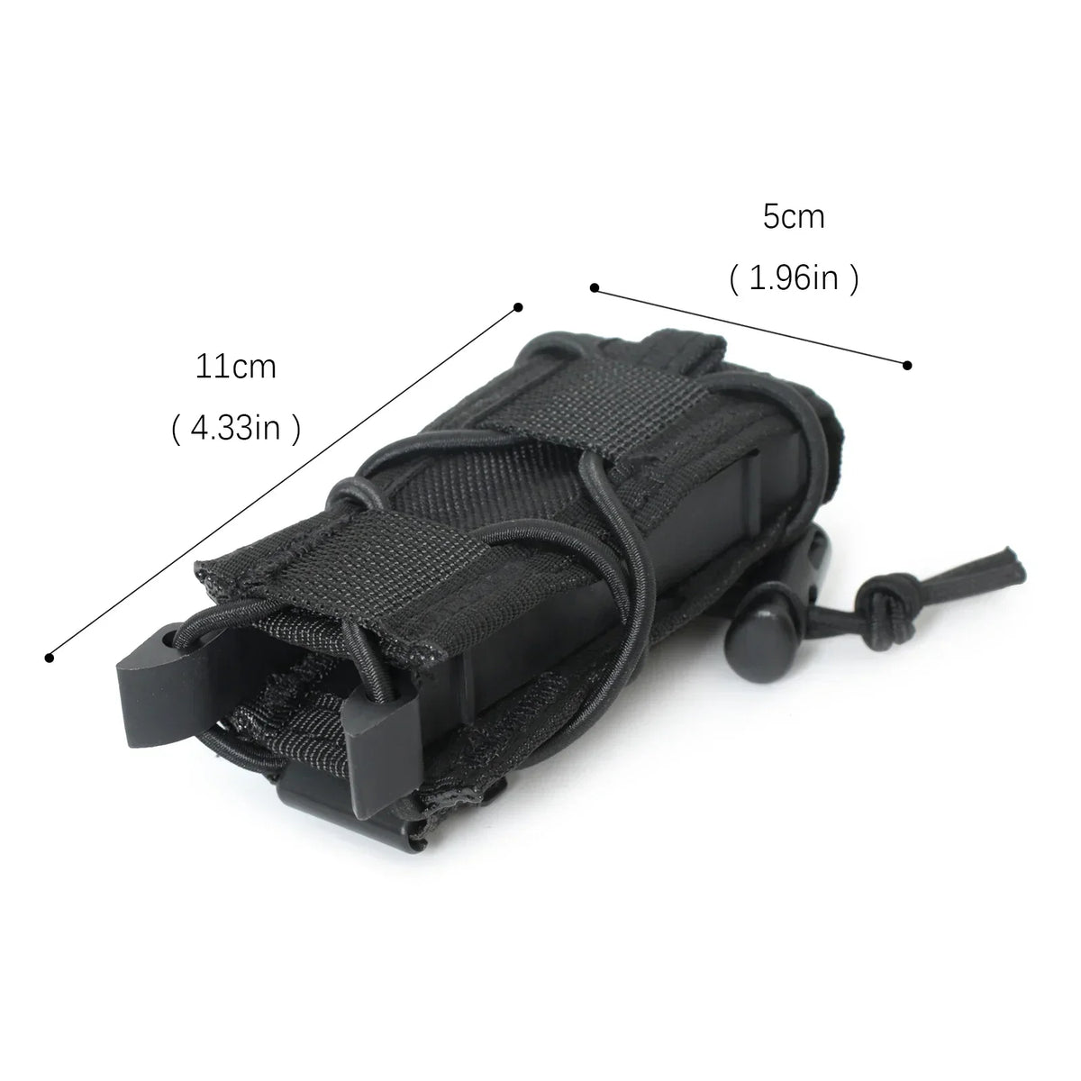 Tactical 9mm Single Magazine Bag Molle Pistol Mag Waist Bag Outdoor Hiking Hunting Flashlight Holder EDC Knife Holster