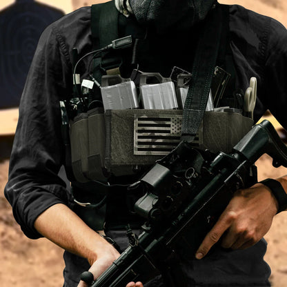 KRYDEX Tactical 556 Ready Chest Rig Low Vis Lightweight Concealed Carry Chest Rig Vest With Elastic Magazine Radio Tool Pouch