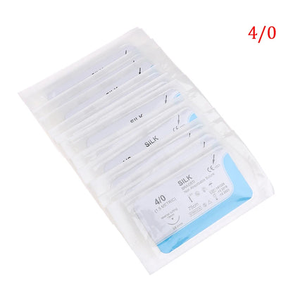 10Pcs 75cm 2/0 3/0 4/0 Medical Surgical Suture Nylon Silk Polypropylene Polyester Monofilament Thread Suture Teaching Exercises