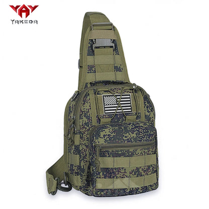 YAKEDA Multifunctional Outdoor Sling Bag, Casual Travel Chest Pack, Durable Daily Use Crossbody Bag for Men & Women