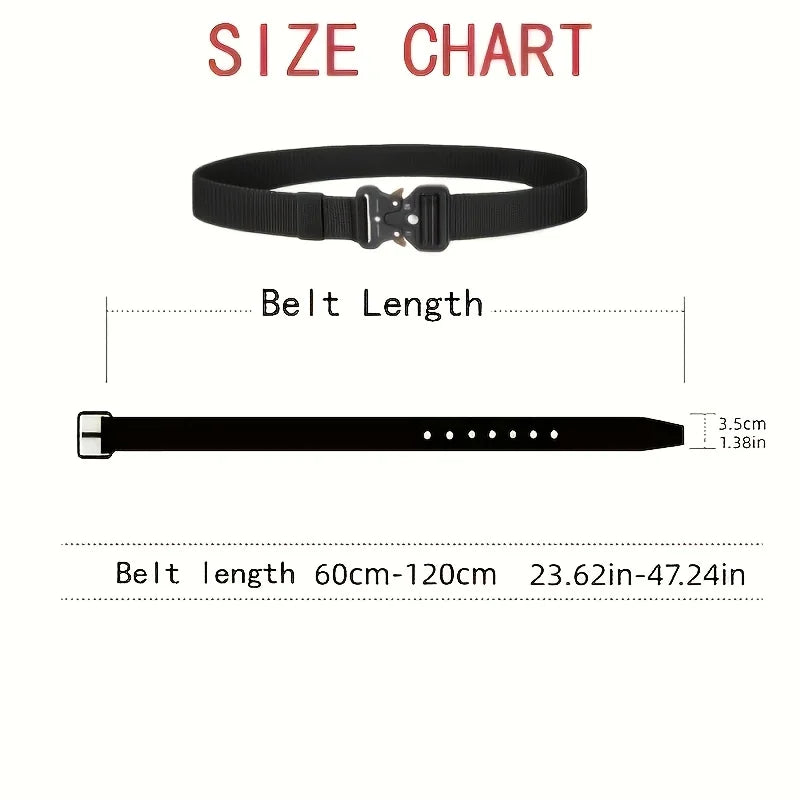 3pcs Tactical Belt Suitable for Men & Women - Heavy-Duty Nylon with Automatic Buckle, Durable Belt Compatible for Jeans, Pants,