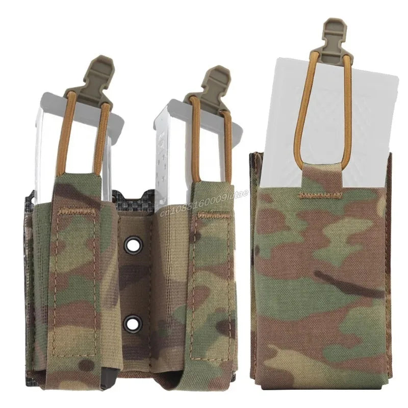 Tactical Magazine Pouch 9mm Double Ferro Style Mag Pouches Single 556 Pistol AR M4 Rifle Mag Bag MOLLE Battle Belt Accessories