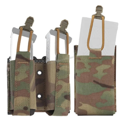 Tactical Magazine Pouch 9mm Double Ferro Style Mag Pouches Single 556 Pistol AR M4 Rifle Mag Bag MOLLE Battle Belt Accessories