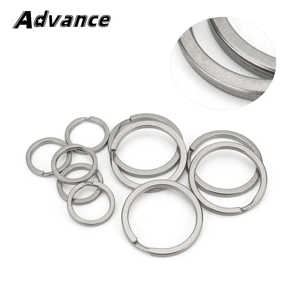 5pcs Titanium Alloy Key Ring 18mm/30mm Keychain Outdoor Tool EDC Buckle Accessories
