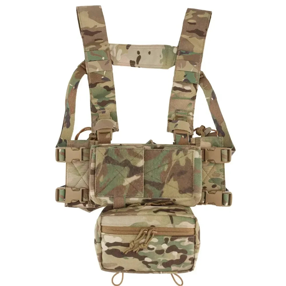 MK4 Micro Gear Chest Rig Bags for W/ 5.56 Mag Pouch Plate Carrier Chaleco Tactico Camouflage Close Combat Airsoft