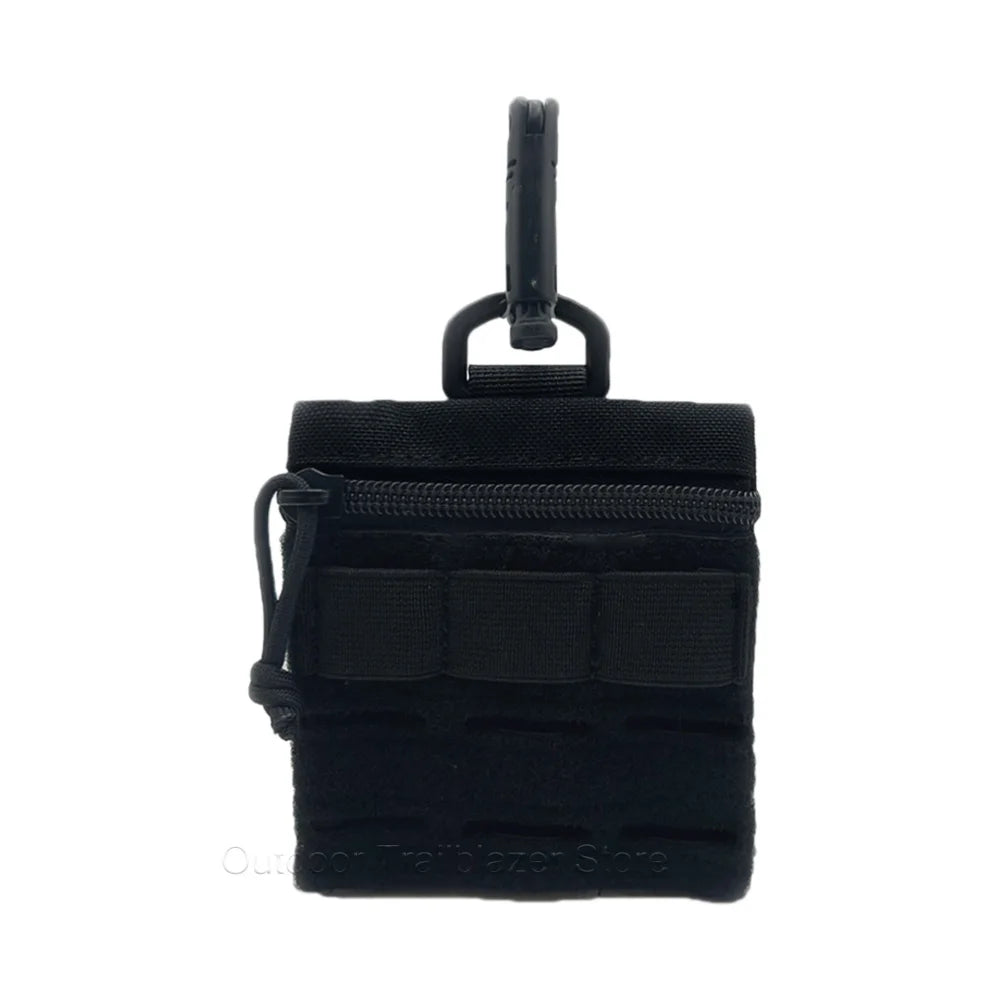 Tactical Micro Molle Pouch with Hook and Loop D Buckle Portable Storage Bag Wallet EDC Tools Hunting Vest Bag Accessory Pouch