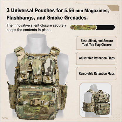 VOTAGOO V5 Tactical Backplate Package Molle Vest Back Panel Carrier for Outdoor Airsoft Hunting Combat Gear