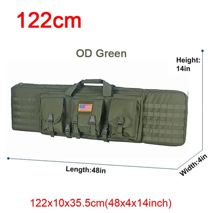 LQARMY 81 97 106 122cm Tactical Gun Bag Double Rifle Case  Molle Rifle Bag Sniper Airsoft Gun Case Backpack Hunting Gun Holster