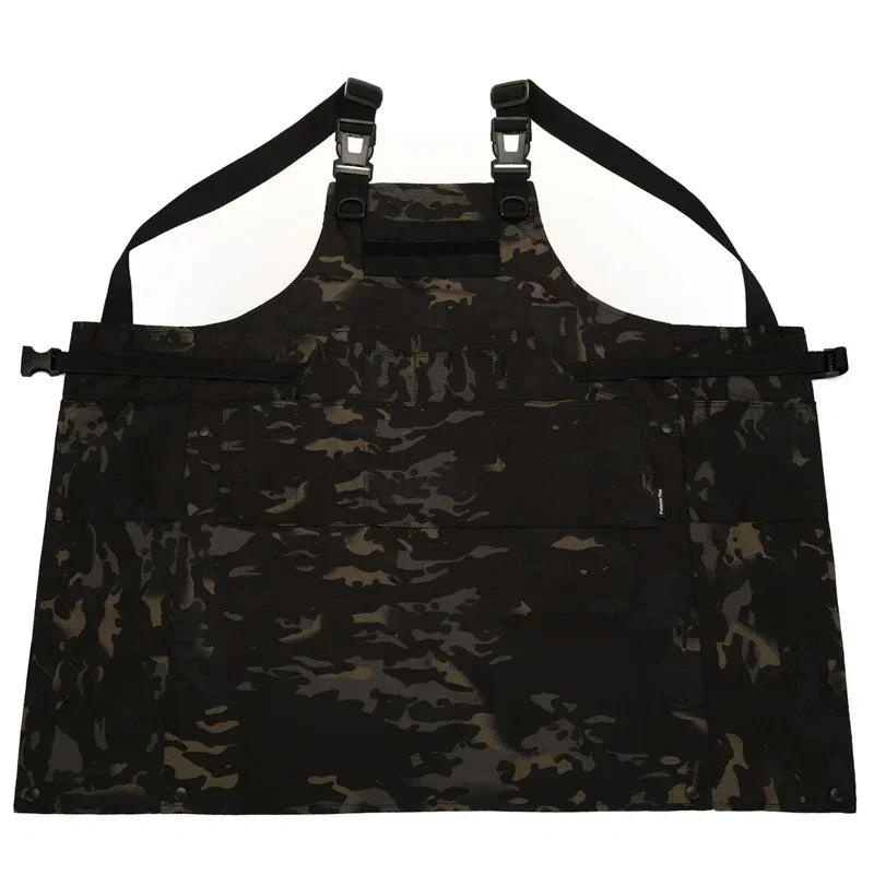 Tactical Camouflage Vest Apron Men Women 12 Pockets Work Apron Outdoor Clothes Accessories Camping Picnic Garden Wear-resisting