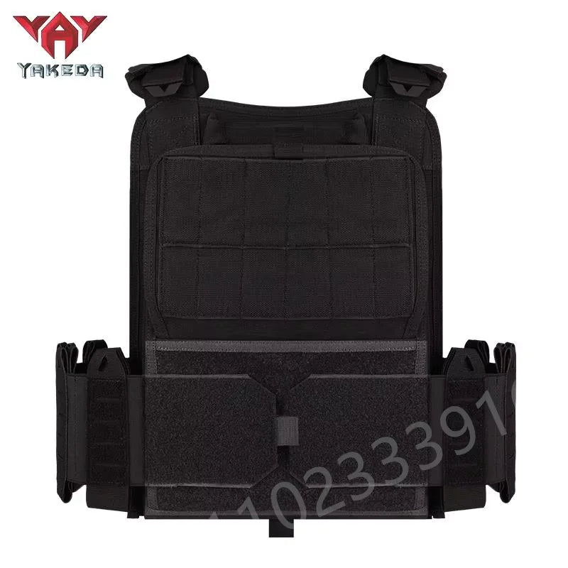 YAKEDA Tactical Vest 6094 Fast detachable light laser cut outdoor hunting black gear carry vest of high quality