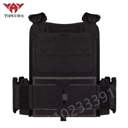YAKEDA Tactical Vest 6094 Fast detachable light laser cut outdoor hunting black gear carry vest of high quality