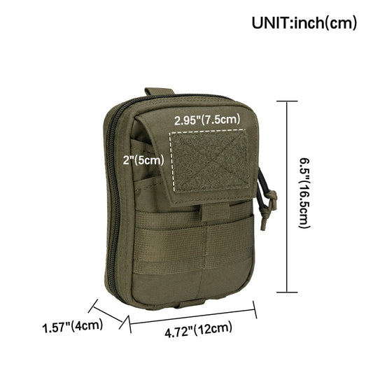 EXCELLENT ELITE SPANKER Tactical EDC Pouch Molle Tool Small Bag Outdoor Zipper Waist Pack Multifunctional Emergency Vest Pouches
