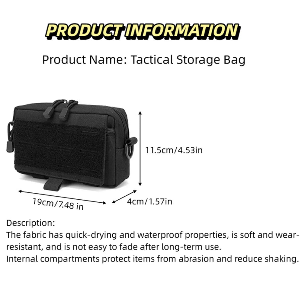 Tactical Outdoor Sports Tactical Waist Pack, MOLLE Accessory Functional Pouch, Waist-Mounted Bag, Laser Medical Bag, EDC Tool