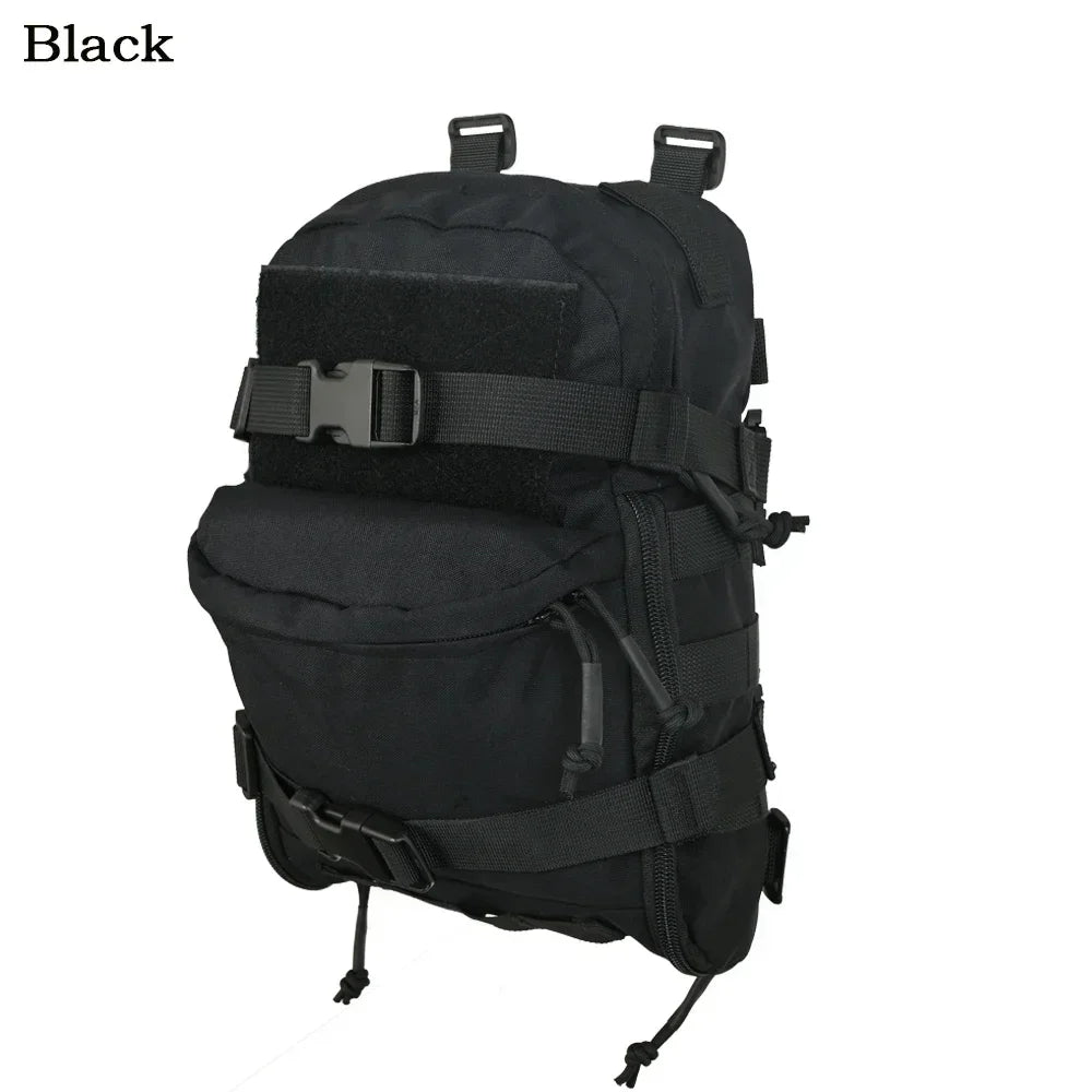 Tactical Hydration Backpack Combat Training Assault Molle Bag Outdoor Hunting Vest Back Plate Carrier Water Bag 1PC