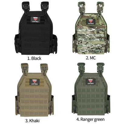 ARTEX Quick Realse 1000D Nylon Modular Cutting Tactical Hunting Vest Personal Protective for Hunting Black Chaleco Tactico