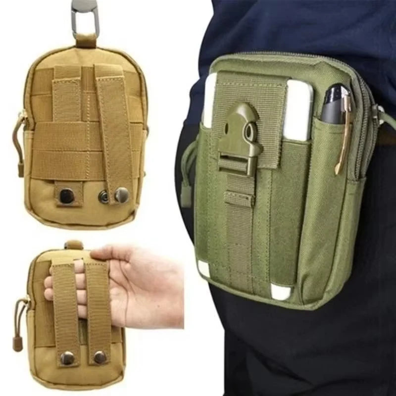 Mobile Phone Case Pouch Waist Bag Waterproof Nylon Multifunction Casual Men Waist Pack Male Small Bag