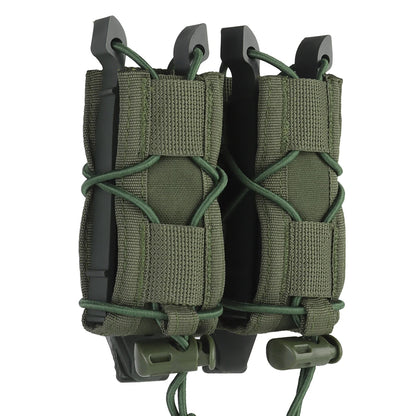 .45 9mm Double Magazine Pouch  for Airsoft AR15 AR10 M4 M16 Tactical Molle Double-Layer Mag Pouches Universal Cartridge Holder