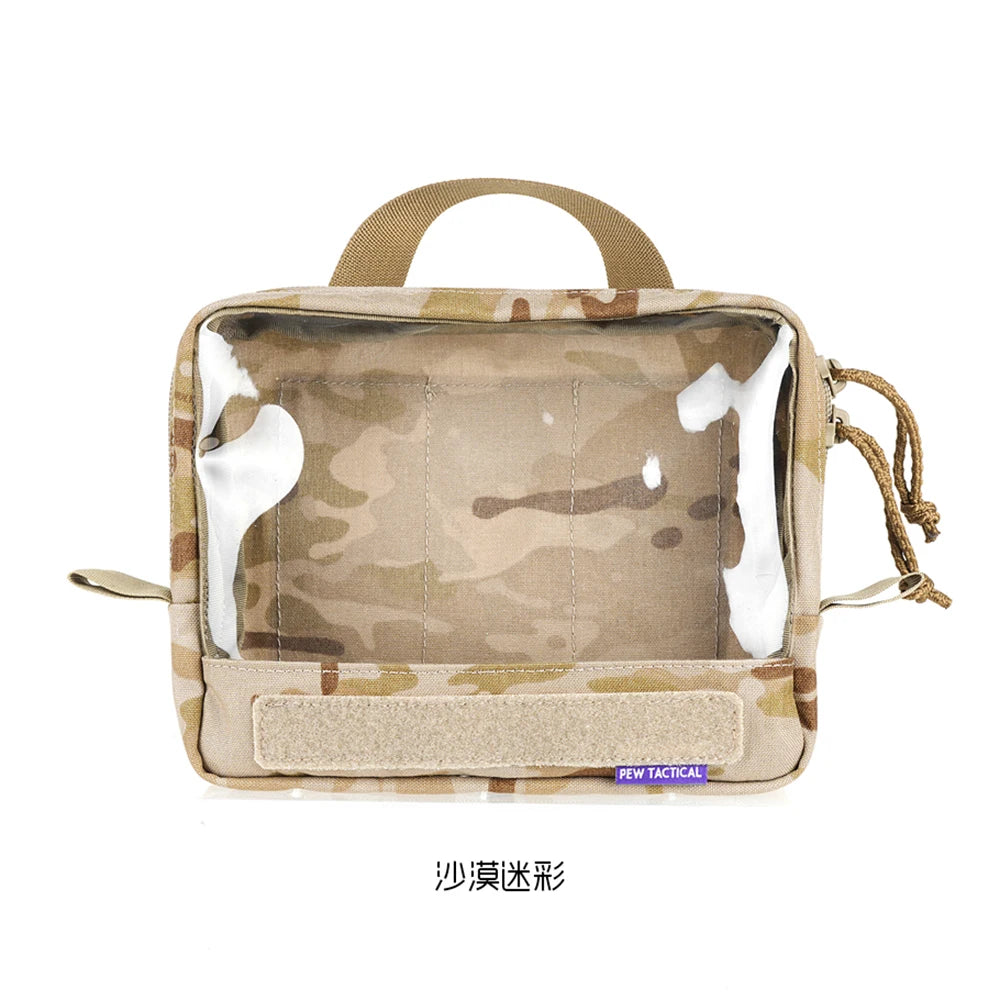 PEW TACTICAL Multiple Transparent and Visible Storage Bag Accessory Pouch Tactical Backpack Built-In Sundry Bag