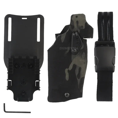 Tactical Holster for G17 Gen4 G19 with X300 X300U Flashlight Quick Locking System Shooting Hunting Pistol Gun Holsters