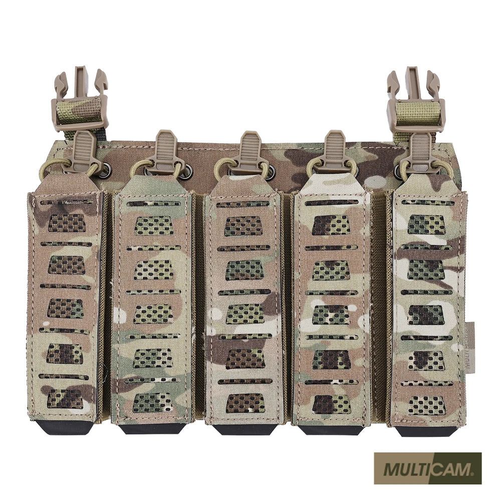 SINAIRSOFT Tactical MP5 MP7 Magazine Pouch With Hook&Loop and Elastic Retention Straps For Vest Chest Rig Accessories