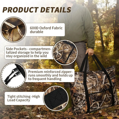 Hunting Bag Waterproof Scent Proof Lock Meat Storage Tote 600D Oxford Cloth Hunting Game Bag With Handles For Men Outdoor Field