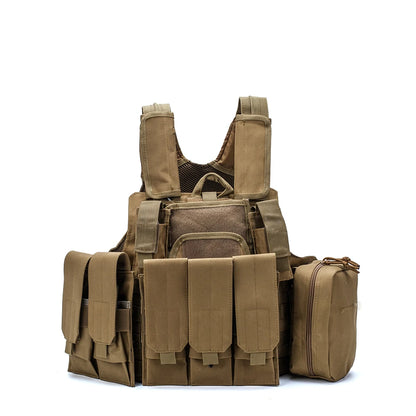 Tactical Vest CS Wargame Airsoft Paintball MOLLE CIRAS Combat Vest CIRAS Tactical Vest With Triple Magazine Pouch Accessories