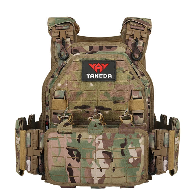 YAKEDA 6094 Plate Carrier Tactical Vest MOLLE Tactical Vest Outdoor Training Jacket 1000D Waterproof Wear Resistant