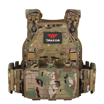 YAKEDA 6094 Plate Carrier Tactical Vest MOLLE Tactical Vest Outdoor Training Jacket 1000D Waterproof Wear Resistant