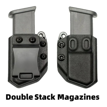 Tactical IWB OWB 9mm .40 universal Belt Clip Single Double Stack Magazine Pouch Holster Mag Carrier Holder for Pistol gun