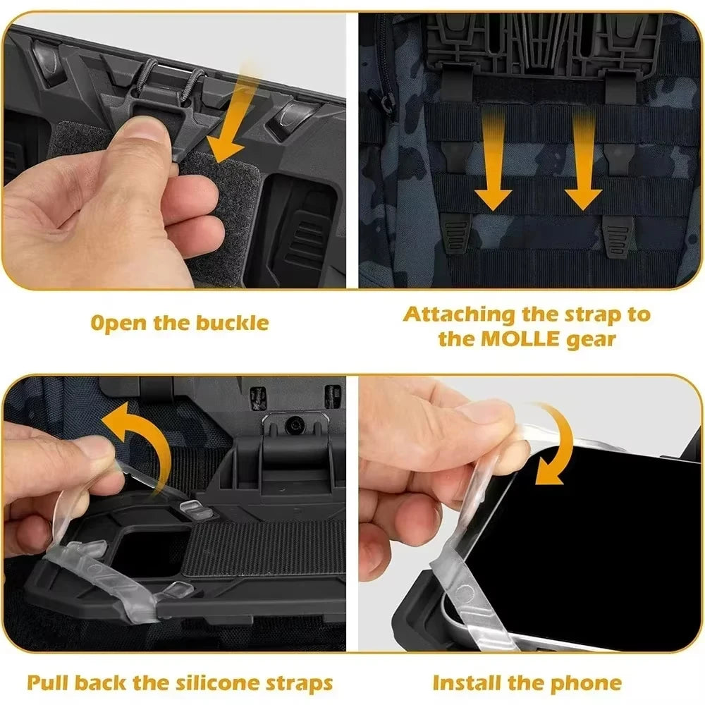 1/5/10PCS Tactical Folded Navigation Board Practical Chest Bag Map Case Mobile Phone Holder Pouch Molle Vest Airsoft Accessories