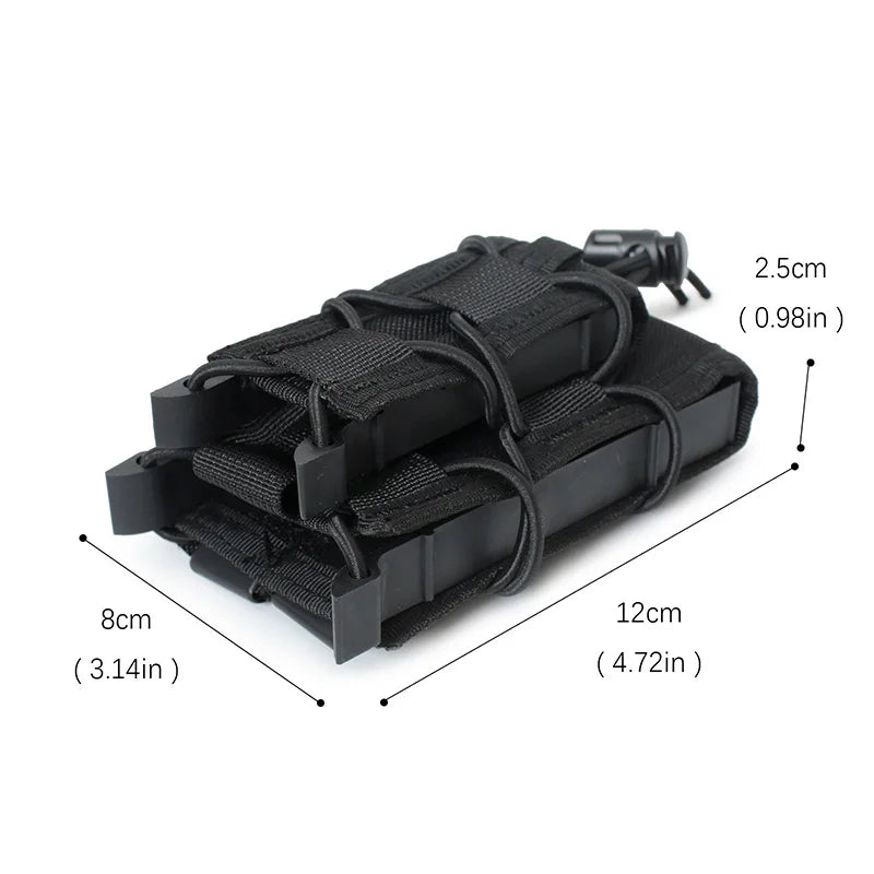 5.56 9mm Magazine Pouch  AK AR M4 AR15 Double Magazine Bag Rifle Pitol Molle Mag Holster Pouch for Hunting CS Paintball