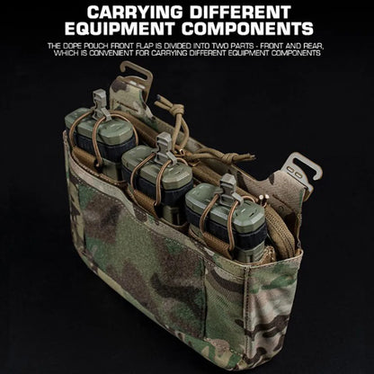 Tactical DOPE Front Flap Ferro Hunting Vest Plate Carrier Insert Kangaroo Pouch G-hook Attachment Paintball Airsoft Magazine Bag