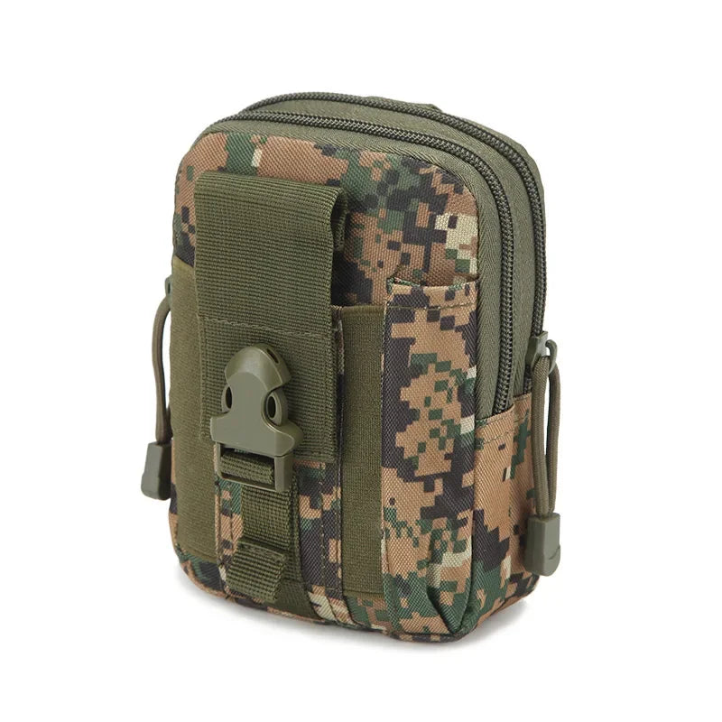 Molle Tactical Pouch Belt Waist Pack Men Small Pocket Survival Tool Bag for Running Travel Camping Hunting Airsoft
