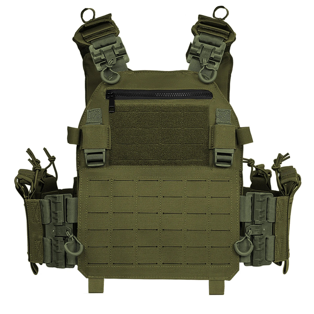 Outdoor multifunctional laser MOLLE hunting vest, breathable and detachable, with multiple equipment bags for reassembly