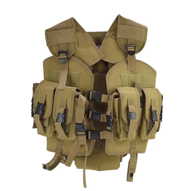 Outdoor Shooting CS Airsoft Molle Vest Hunting Camouflage Vest Tactical Equipment Men Combat Sport Vest With Water Bag