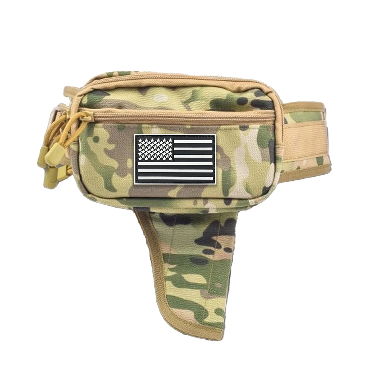 Hunting hidden waist bag with adjustable waistband and cushioning pad suitable for cycling, hiking, hunting and other scenes