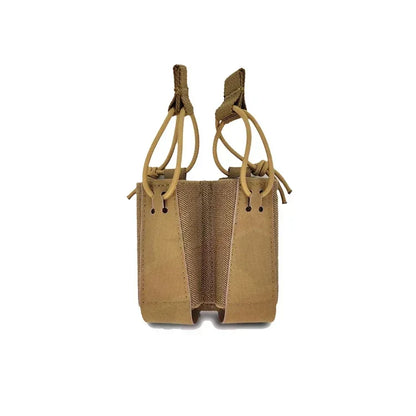 Tactical 9mm Double Mag Bag Airsoft Magazine Pouch Holster Carrier Elastic Sundry Molle Pouch Equipment
