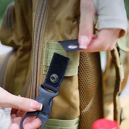2Pcs Tactical Nylon Water Bottle Holder Multifunctional Carabiner Portable Bottle Clip Outdoor Camping Accessory