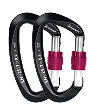 1pcs 25KN Professional Safety Carabiner D Shape Key Hooks Aluminum Climbing Security Master Lock Outdoor Ascend Camping Tools