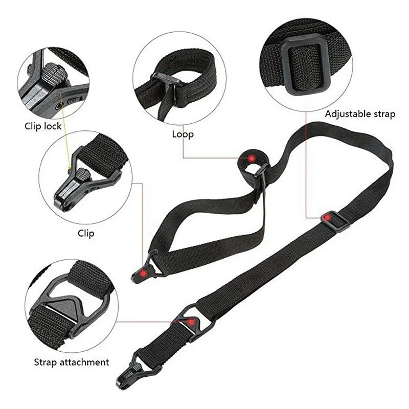 Ms3 Sling Multi-Mission Sling Strap Outdoor Ar Ak Rifle Universal Qd Sling Tactical Adustable Nylon Rope