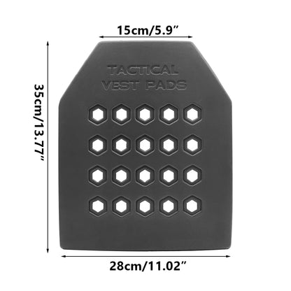 2Pcs Tactical Vest Pads Shockproof Vest Plate 35x28cm EVA Soft Cushioned Pad Lining Protect Insert Plate for Hunting Shooting