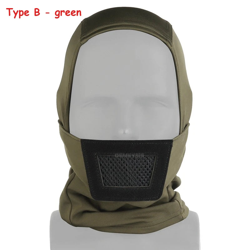 Outdoor Hunting Face Mask Steel Mesh Breathable Tactical CS Airsoft Shooting Balaclava Headwear Headscarf Motorcycle Headgear