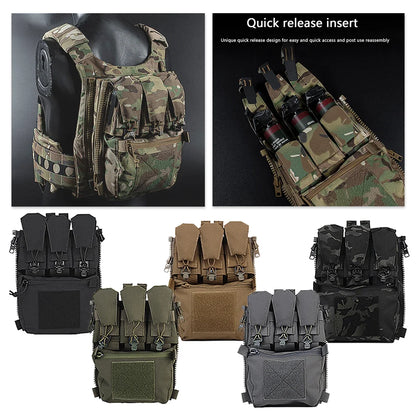 Assault Adapt Banger Back Panel Zip On Rear Pack Tactical Vest GP Pouch FCPC V5 Plate Carrier Accessories Bag  Multitools Pocket