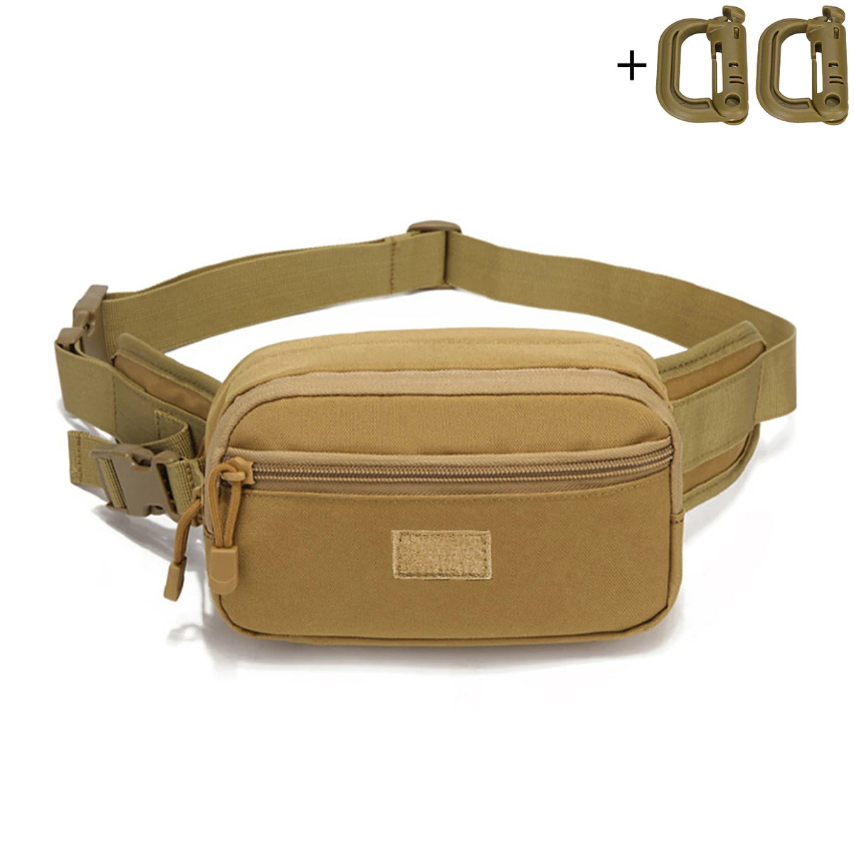 Portable hidden waist bag with widened adjustable waistband, high-strength quick release buckle, layered storage