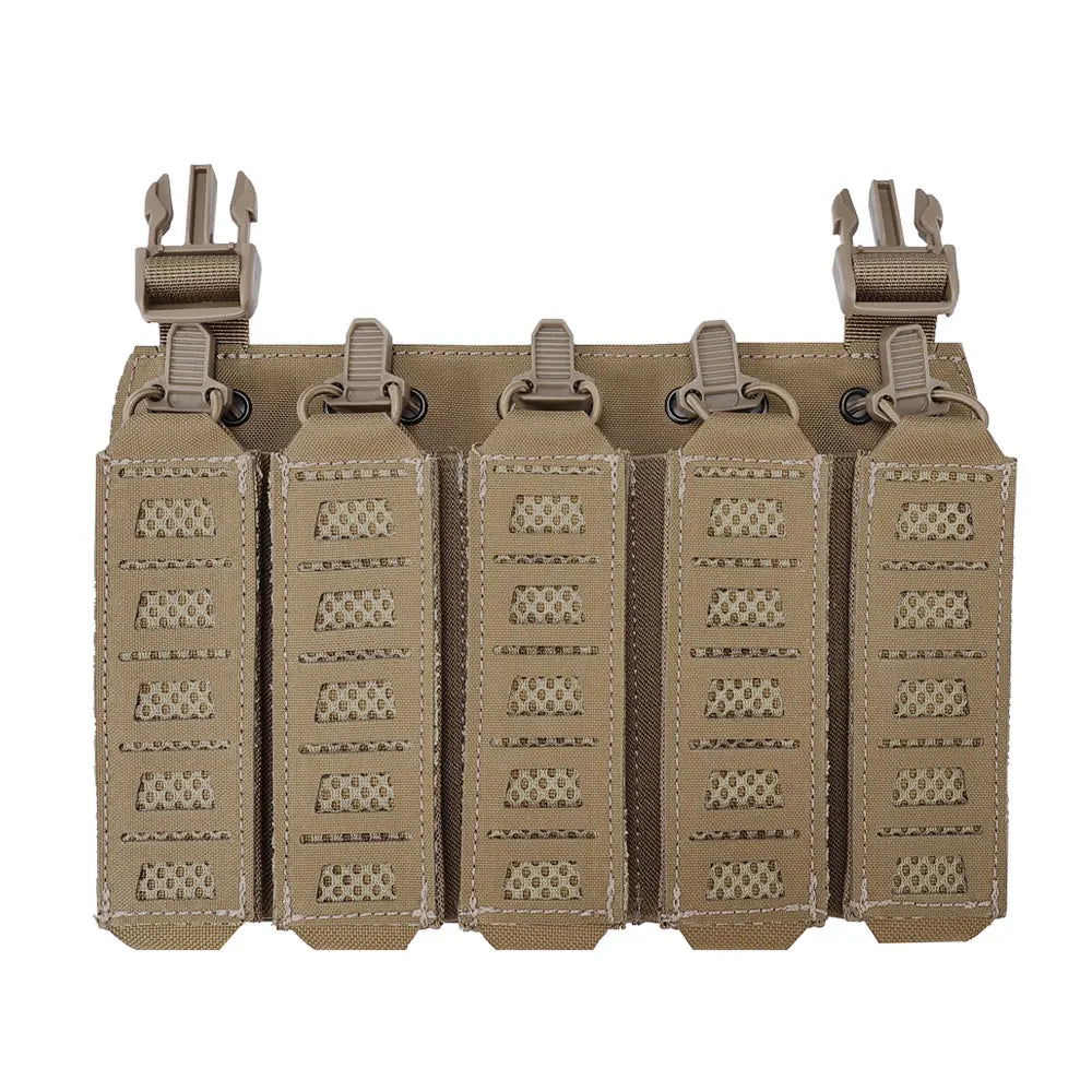 SINAIRSOFT Tactical MP5 MP7 Magazine Pouch With Hook&Loop and Elastic Retention Straps For Vest Chest Rig Accessories