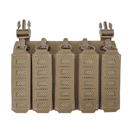 SINAIRSOFT Tactical MP5 MP7 Magazine Pouch With Hook&Loop and Elastic Retention Straps For Vest Chest Rig Accessories